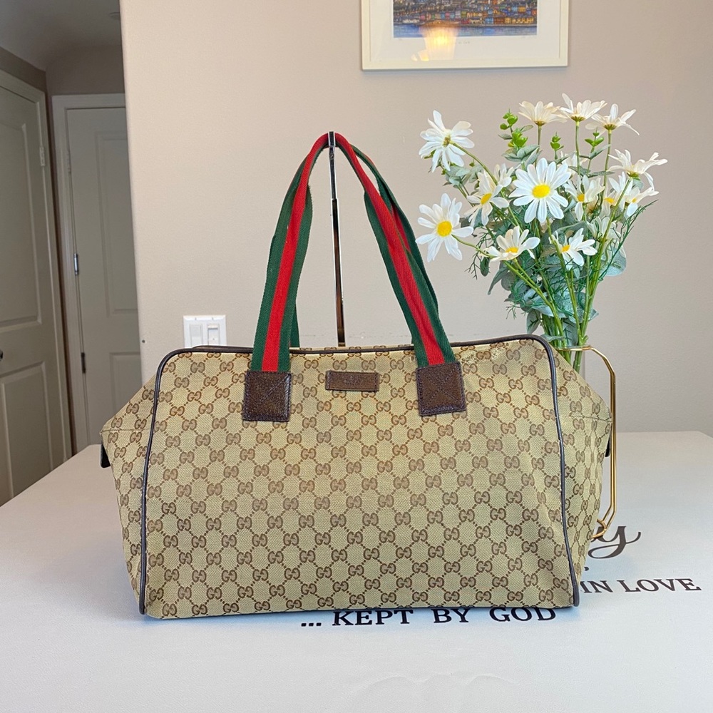 Gucci GG Logo Supreme Large Totes Travel Bag
